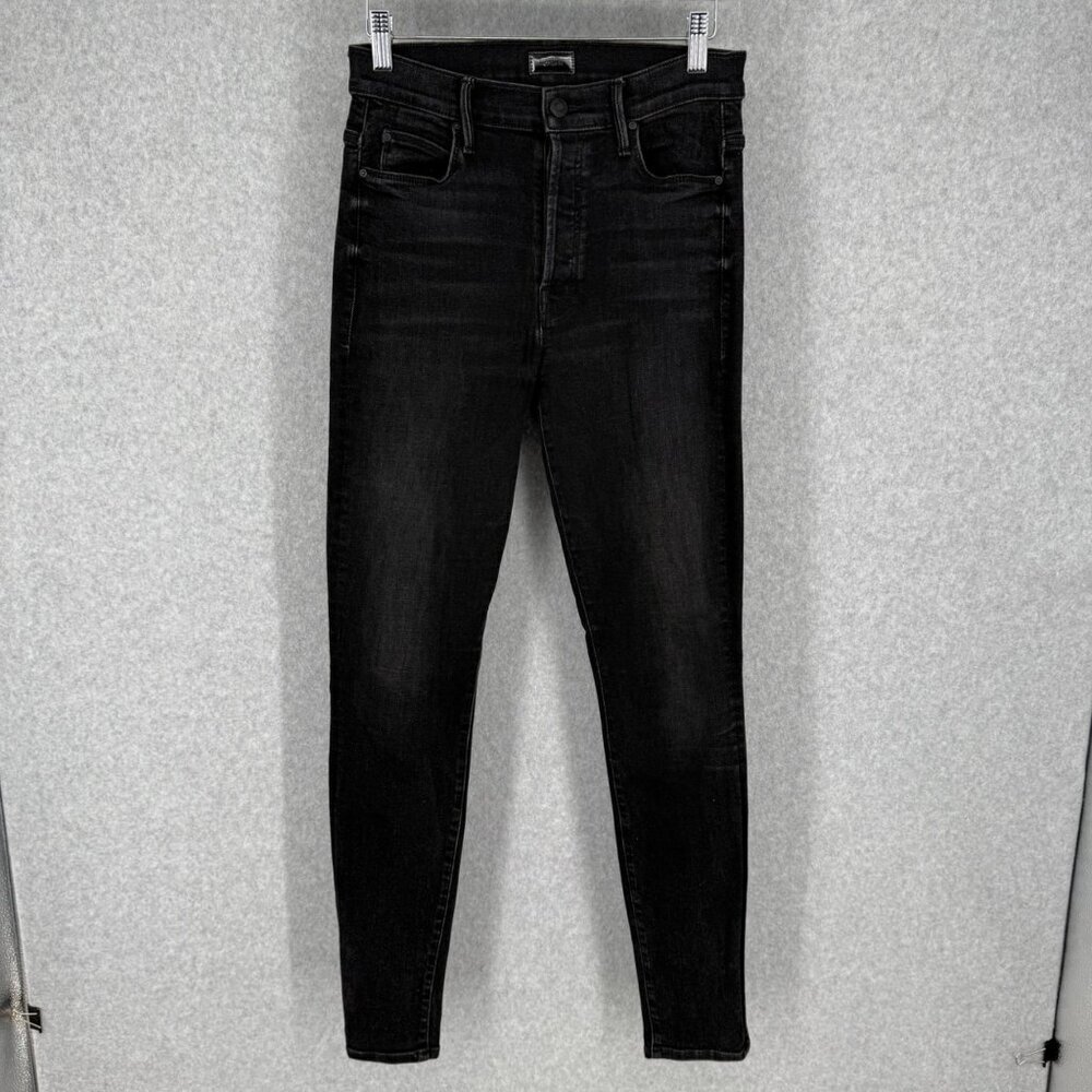 Mother Womens The Stunner Skinny Jeans Size 27 Night Hawk Black Denim Classic